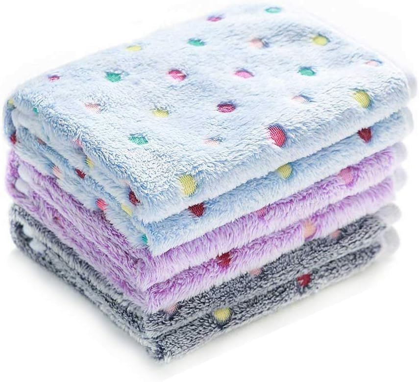 Luciphia Hundedecke 3er Set 40×60 cm weich flauschig Grau 40cm-76cm