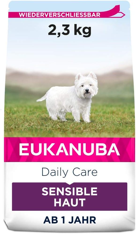 Eukanuba Daily Care Sensitive Skin Hundefutter 2,3kg hypoallergen mit Fisch