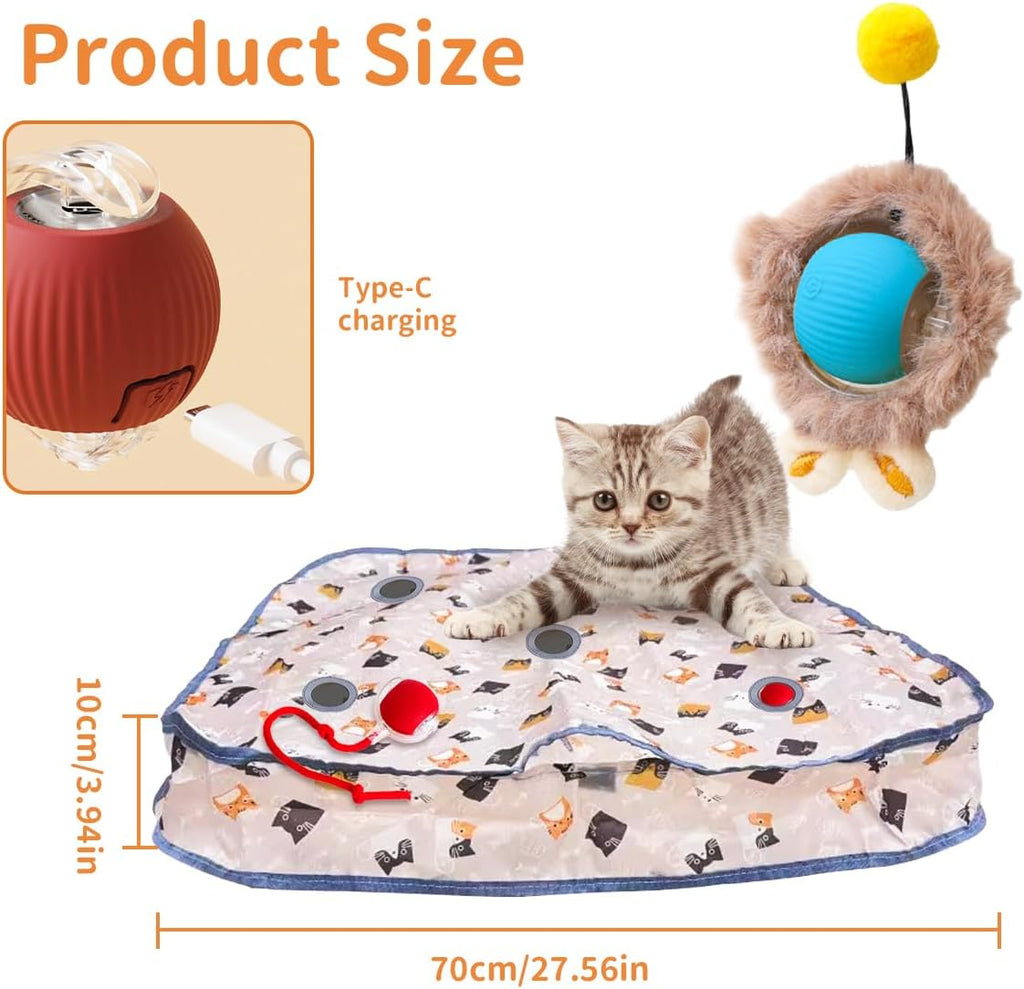 Interaktive Haustier Spielkugeln 2er Set Katzen Hunde USB Aufladbar