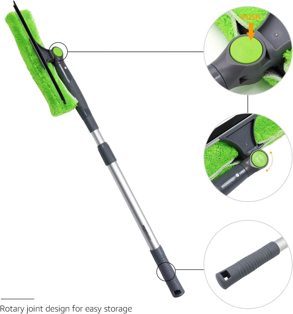 Teleskop-Fensterabzieher 66-96 cm Verlaengerbar Fenstersauger Wischer