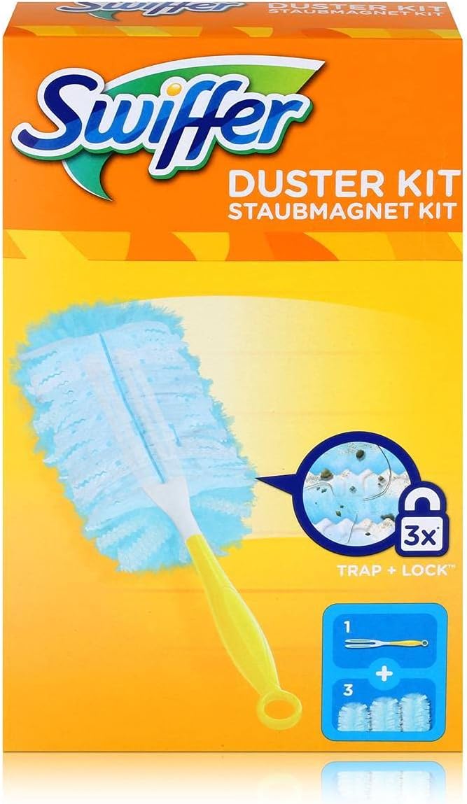 Swiffer Staubmagnet Starter Set Griff mit 13 Staubtuechern