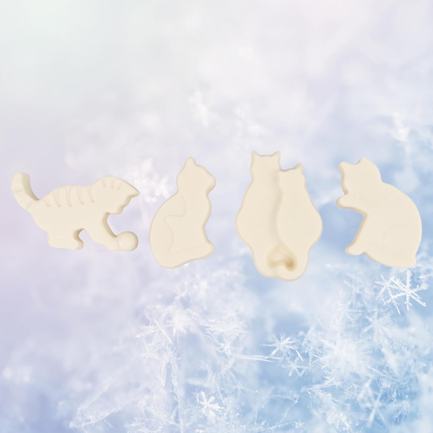 Silikon Eiswuerfelform Katzenform fuer Gelee Schokolade Kekse Suessigkeiten Gelatine