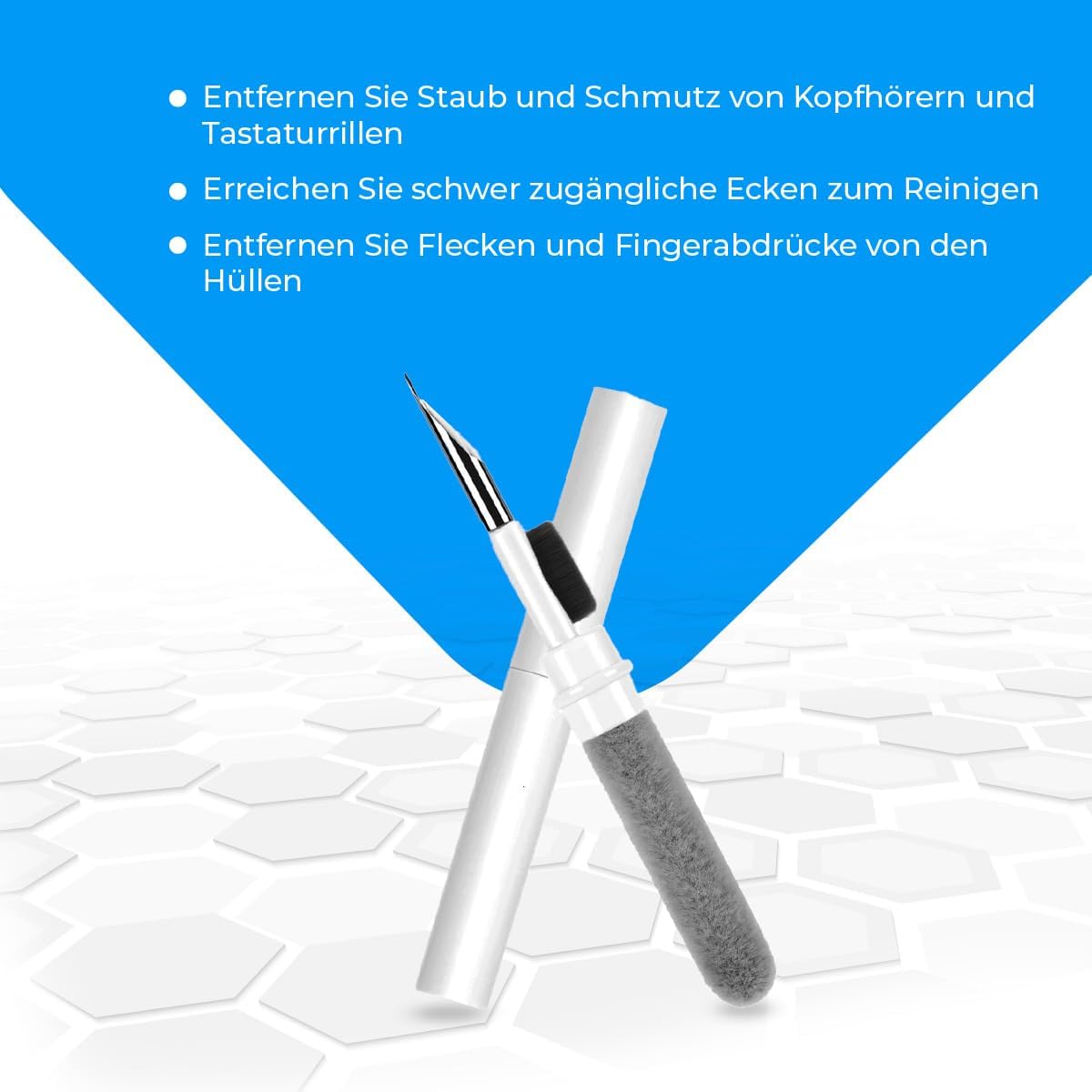 NK 3‑in‑1 Reinigungsset fuer AirPods Kopfhoerer Tastatur Cleaning Kit