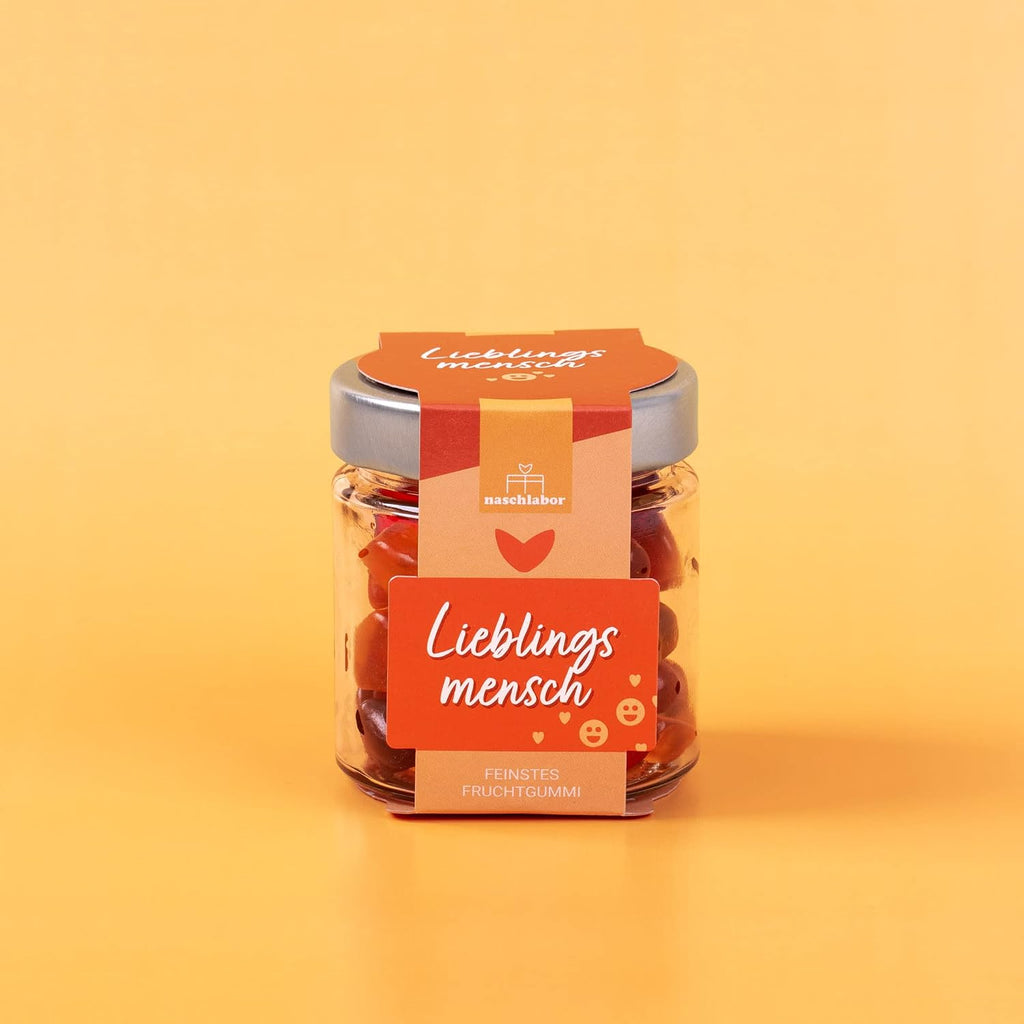 Fruchtgummi Geschenkglas Lieblingsmensch Valentinstag Mitbringsel