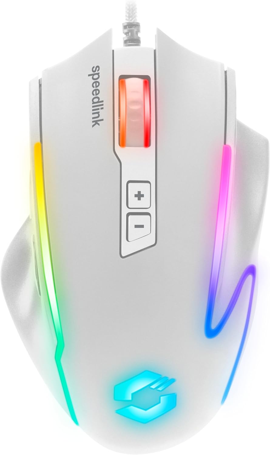 Speedlink Decus NX RGB Gaming Maus kabelgebunden 12800 DPI Weiss