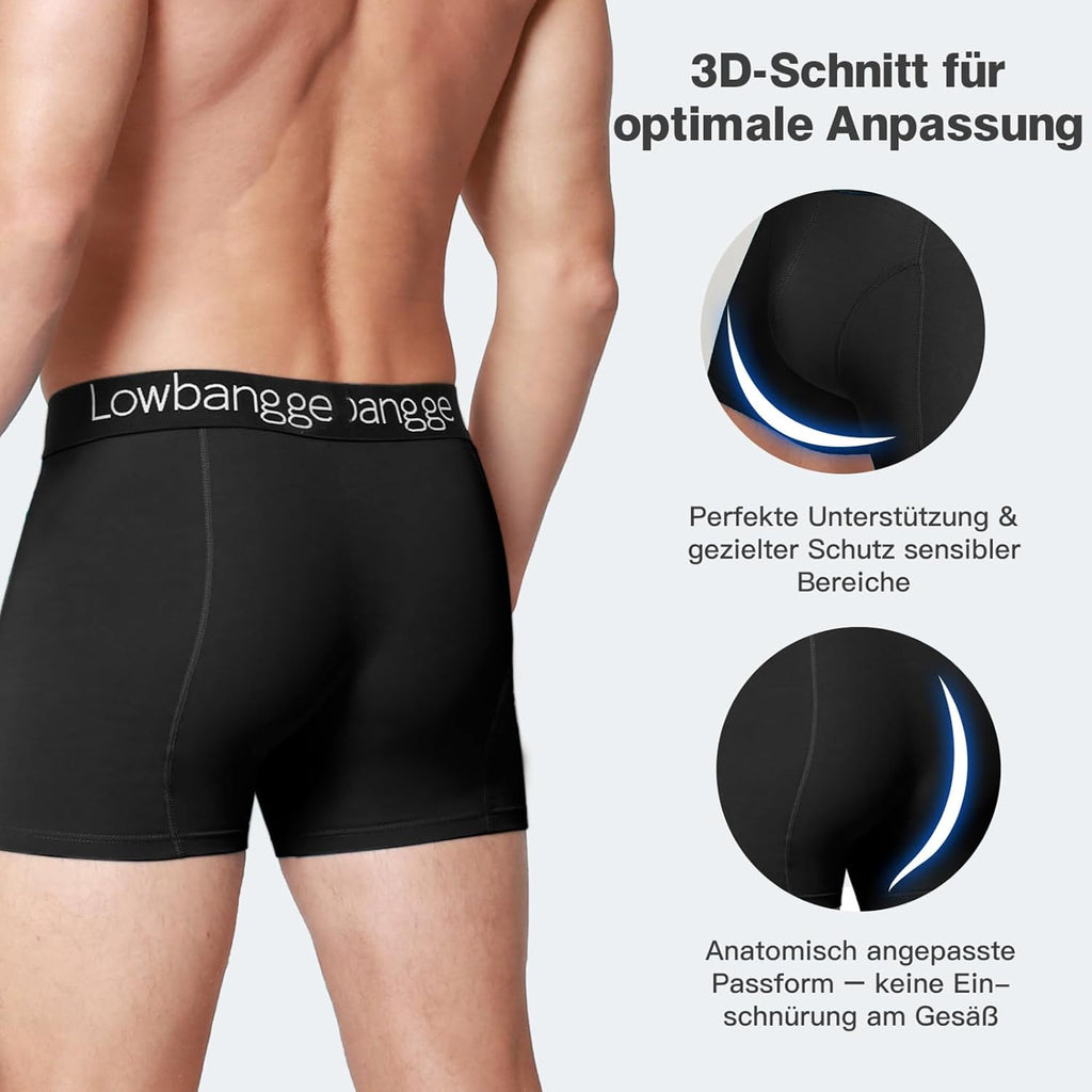 Men's Boxer Shorts, Pack of 9, Cotton Underpants, with 3D Cut, High Comfort and