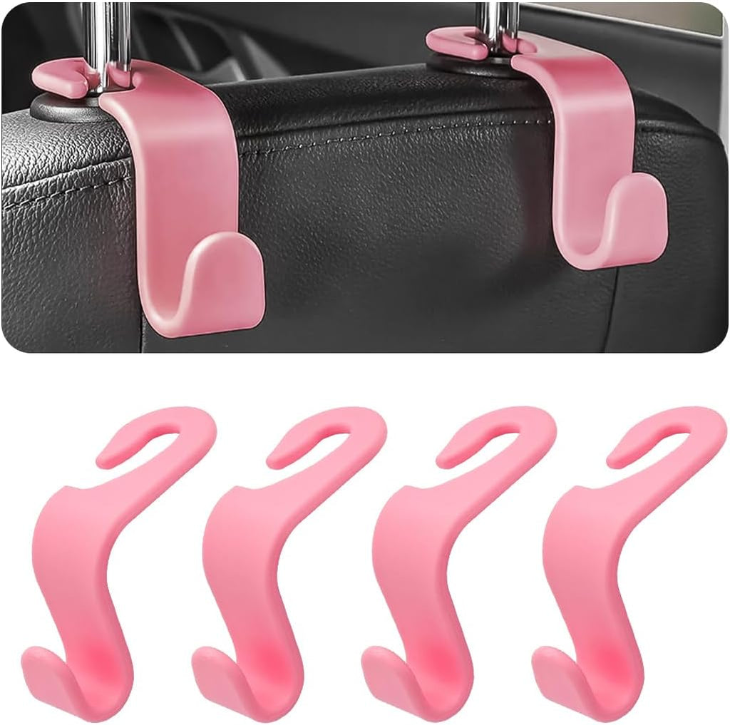 Auto Kopfstuetzen Haken 4er Set Schwarz Tasche Halterung Innenraum