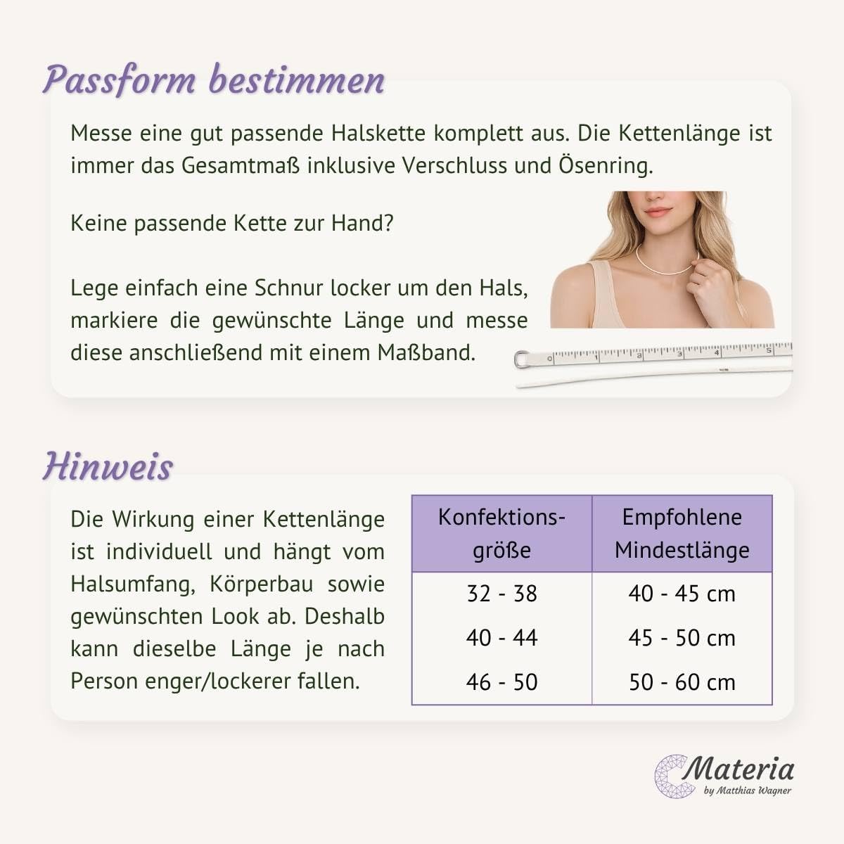 MATERIA 925 Silber Panzerkette 1 mm Damen Halskette cm