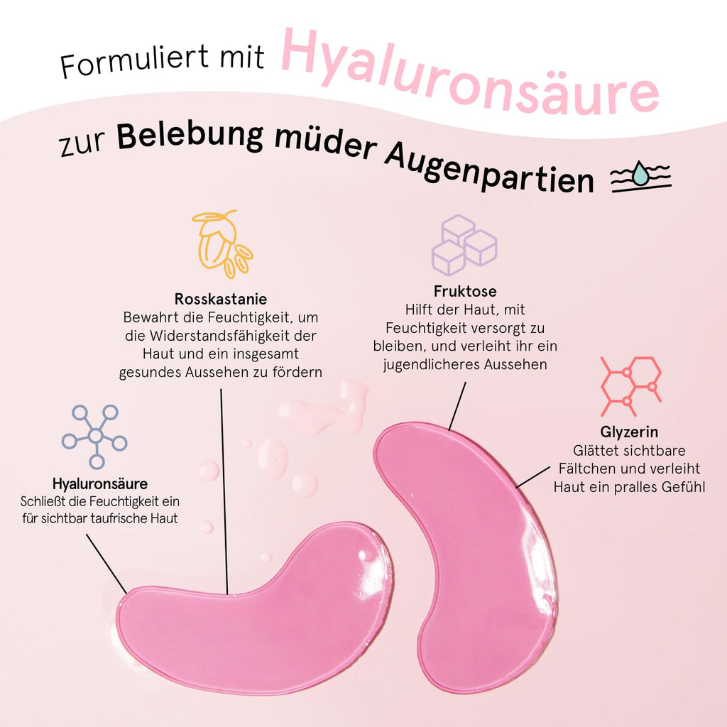 Grace & Stella Gel Augenpads 48 Paare gegen Augenringe Traenensaecke Falten