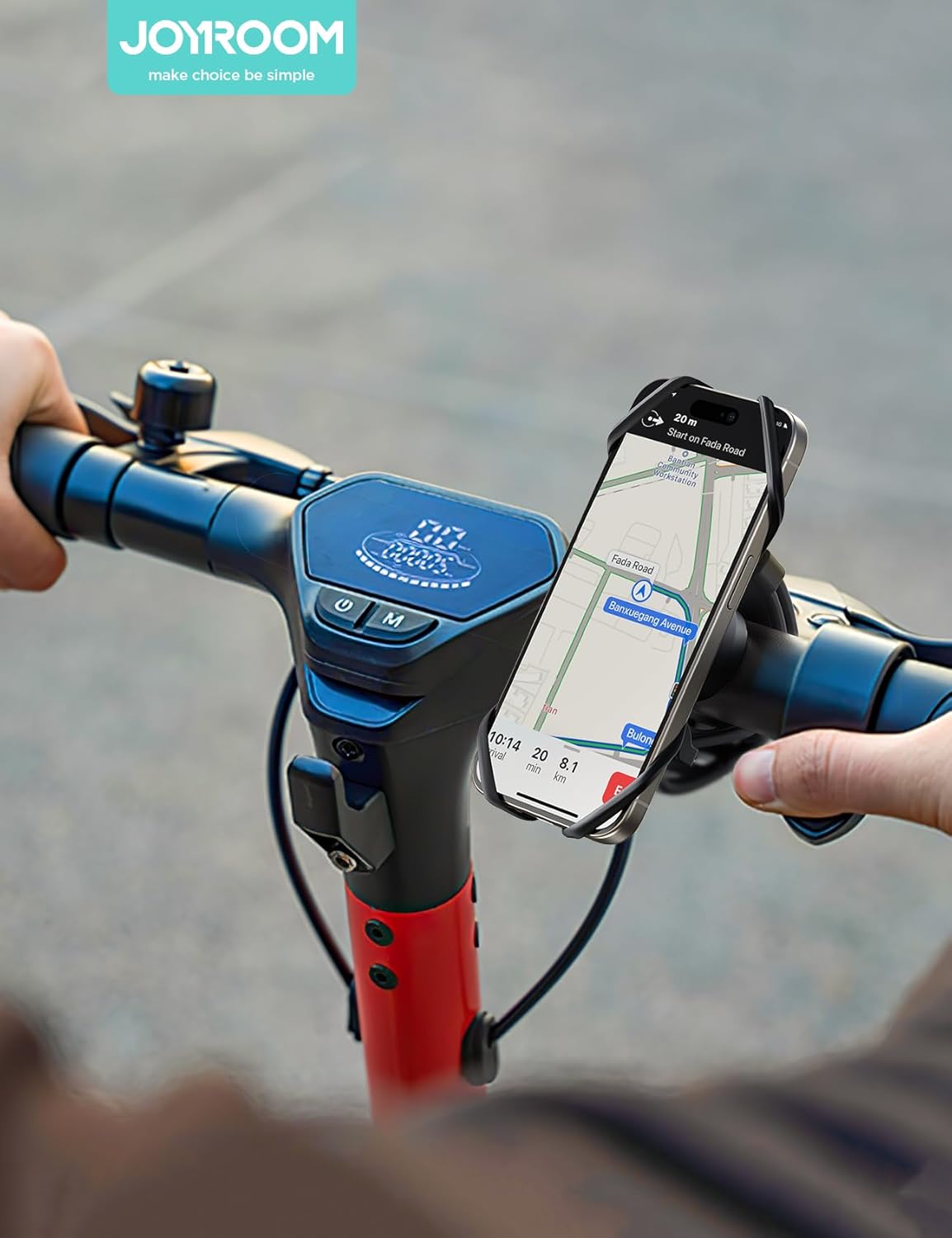 Fahrrad Handyhalterung Lenker 360° drehbar mit Stossdaempfer Universal