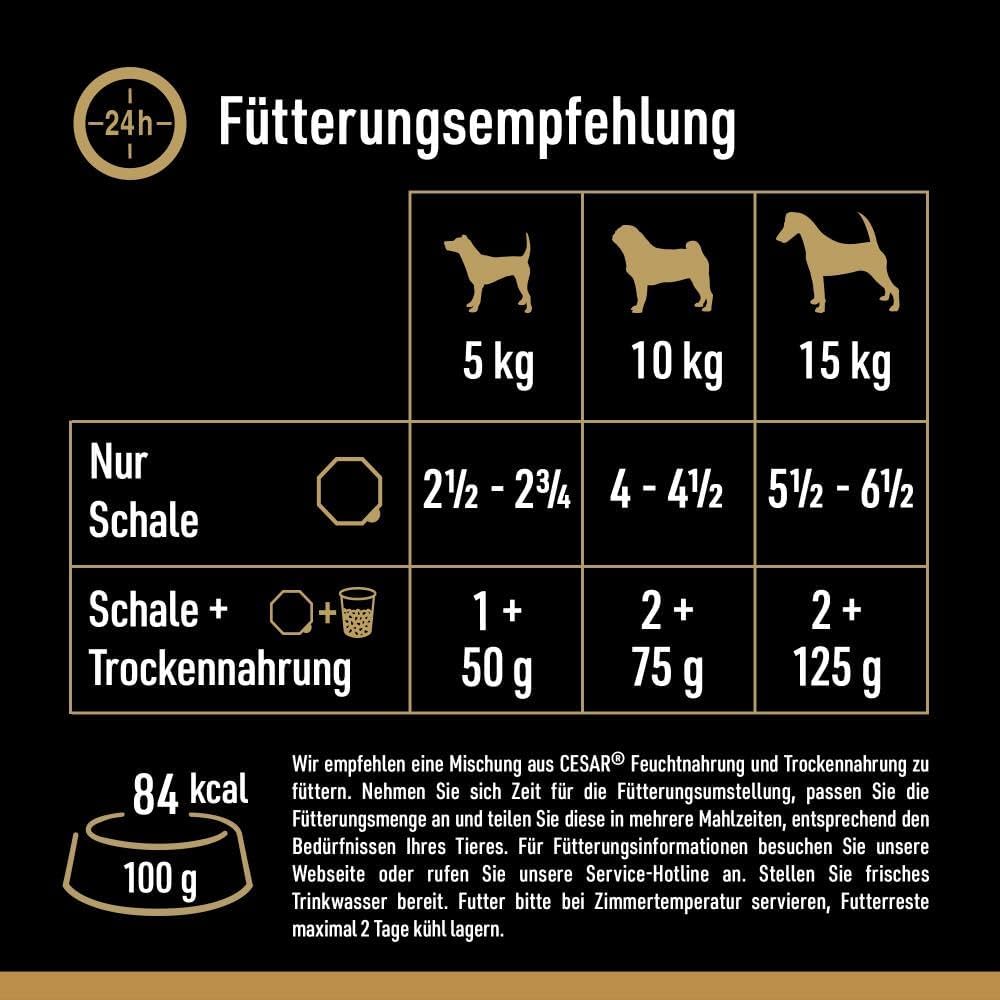 Cesar Hundenassfutter Landragout Multipack 24 x 150 g Schale