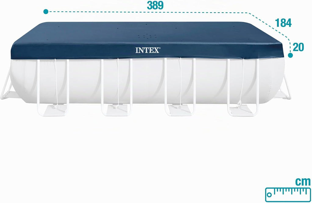 Intex Abdeckplane rechteckig 389 x 184 cm fuer Frame Pool Winter Sommer