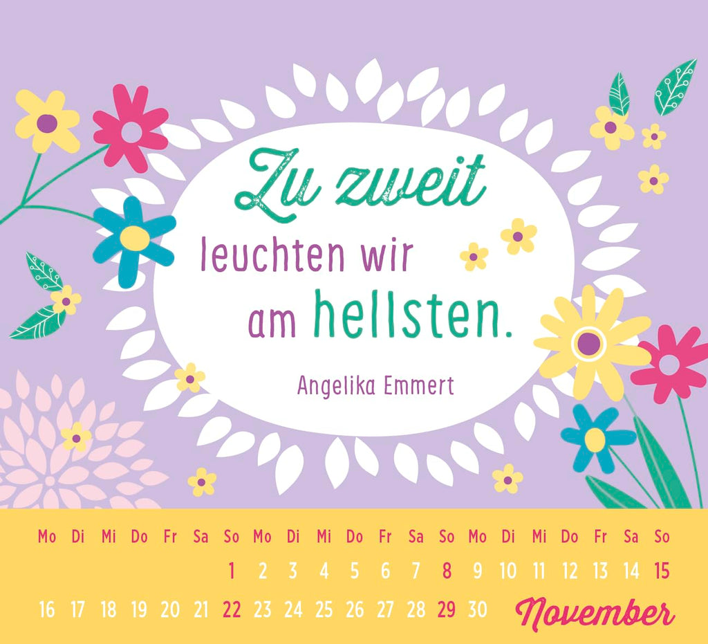 Tischkalender 2026 Mini fuer Schwesterherz Geschenk Kalender 2026
