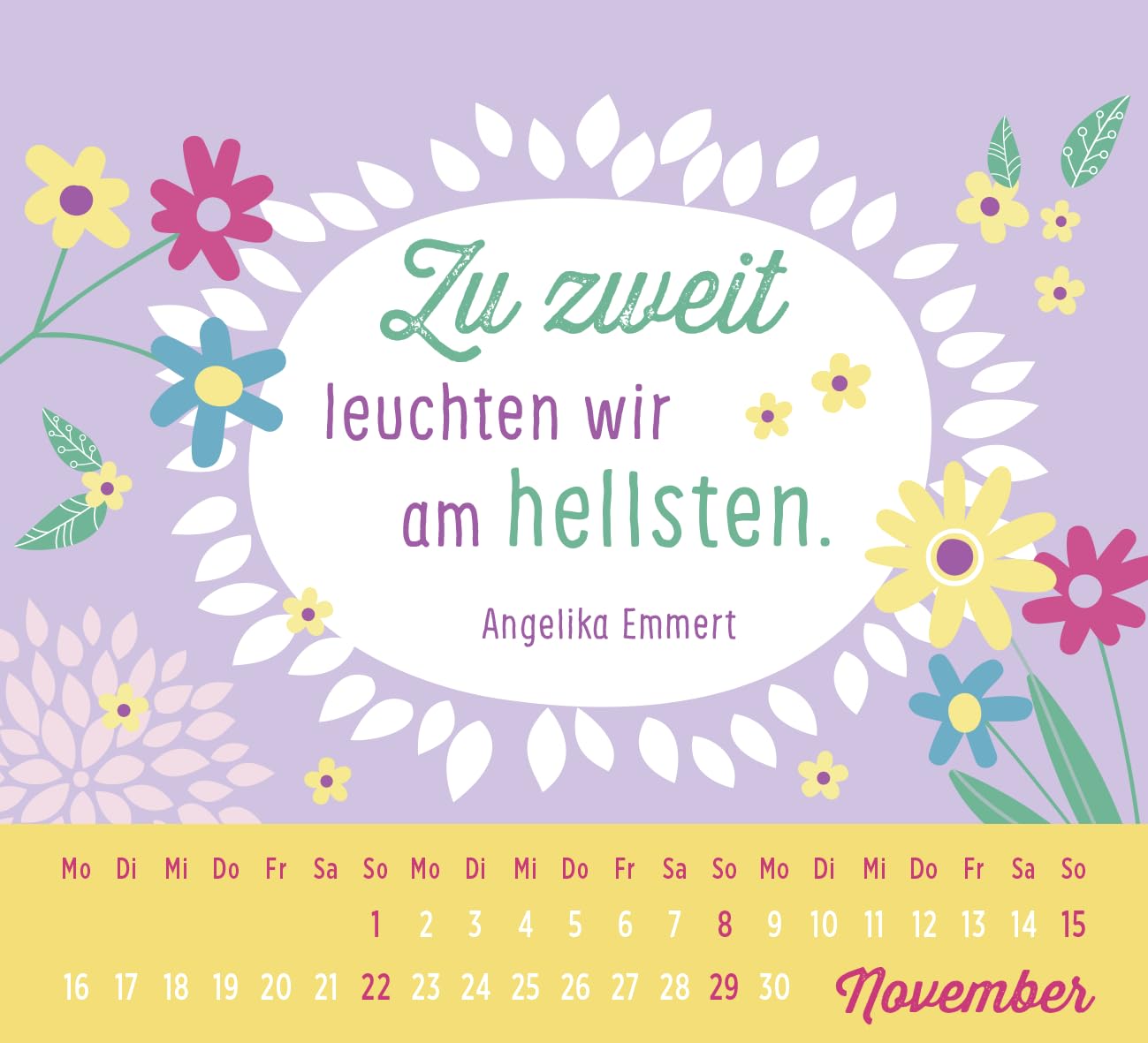 Tischkalender 2026 Mini fuer Schwesterherz Geschenk Kalender 2026
