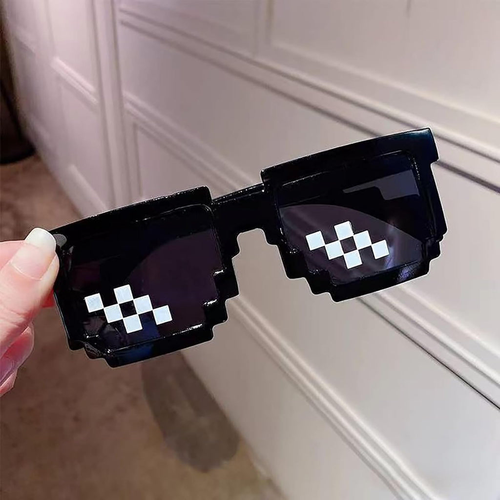 Pixel Mosaik Brille 3 Stk Unisex lustige Partybrille Geschenk Teenager