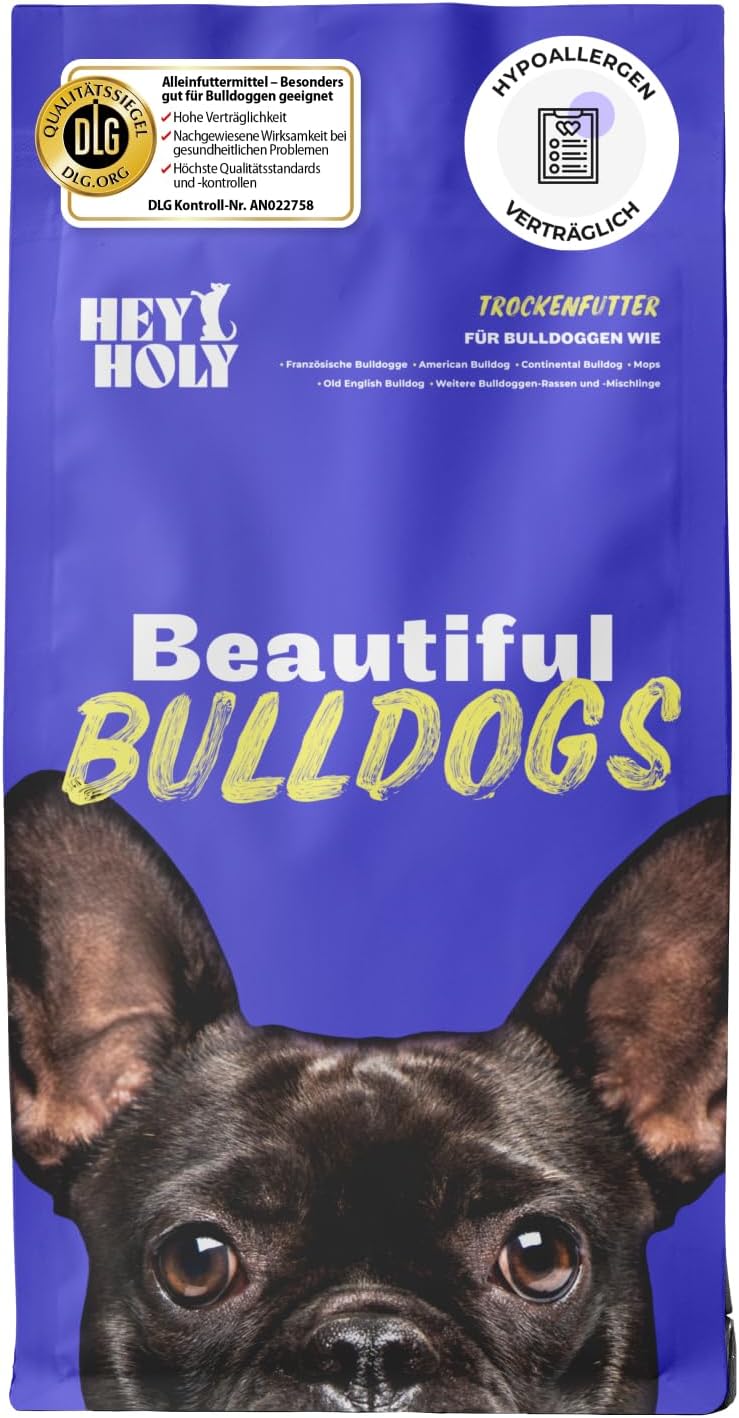 Hey Holy Bulldoggen Trockenfutter getreidefrei hypoallergen mit Lachs