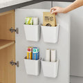 4er Set selbstklebende Aufbewahrungsbox fuer Kuechenschrank Wandmontage Organizer