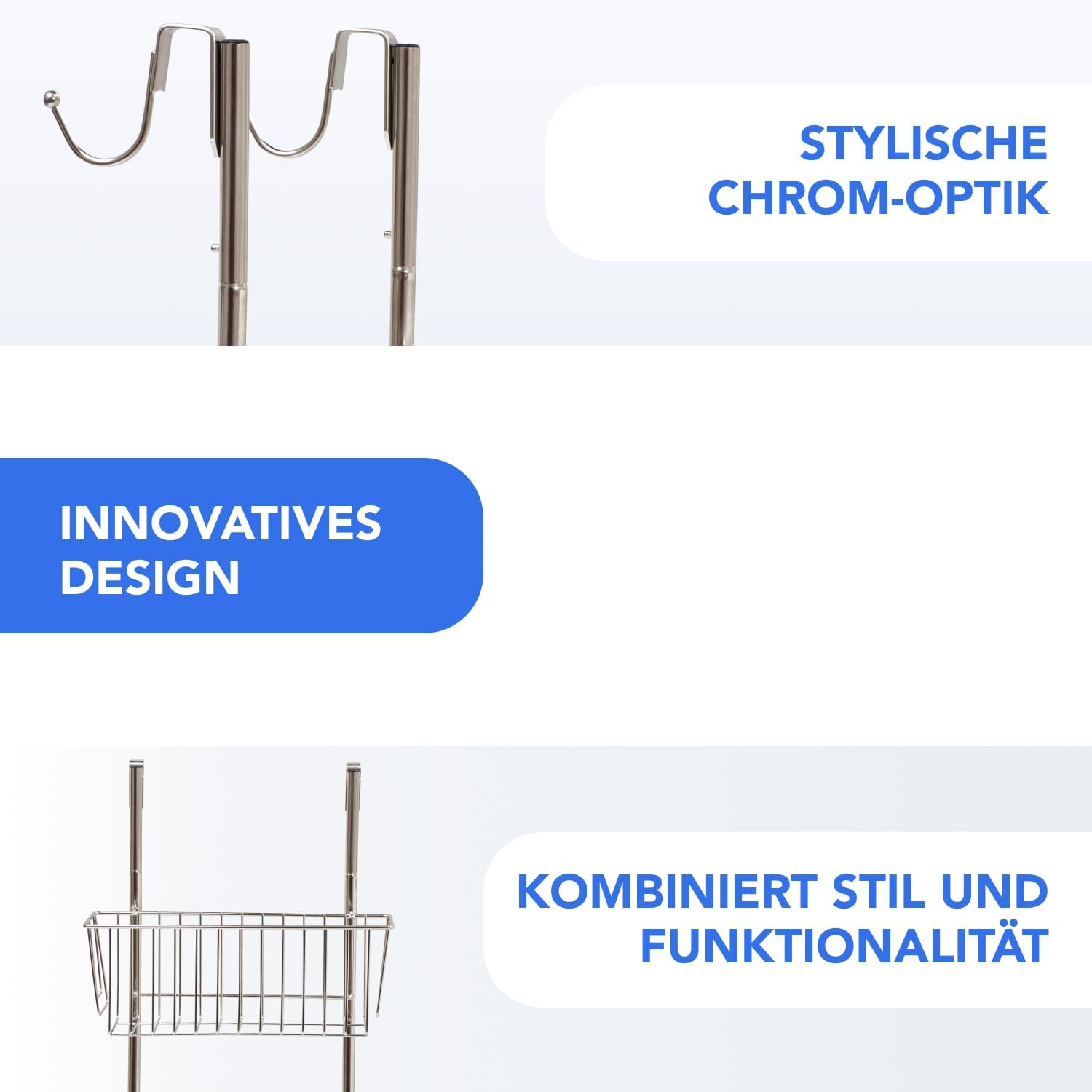 Bamodi Duschregal 2-stufig Haengend Ohne Bohren Schwarz