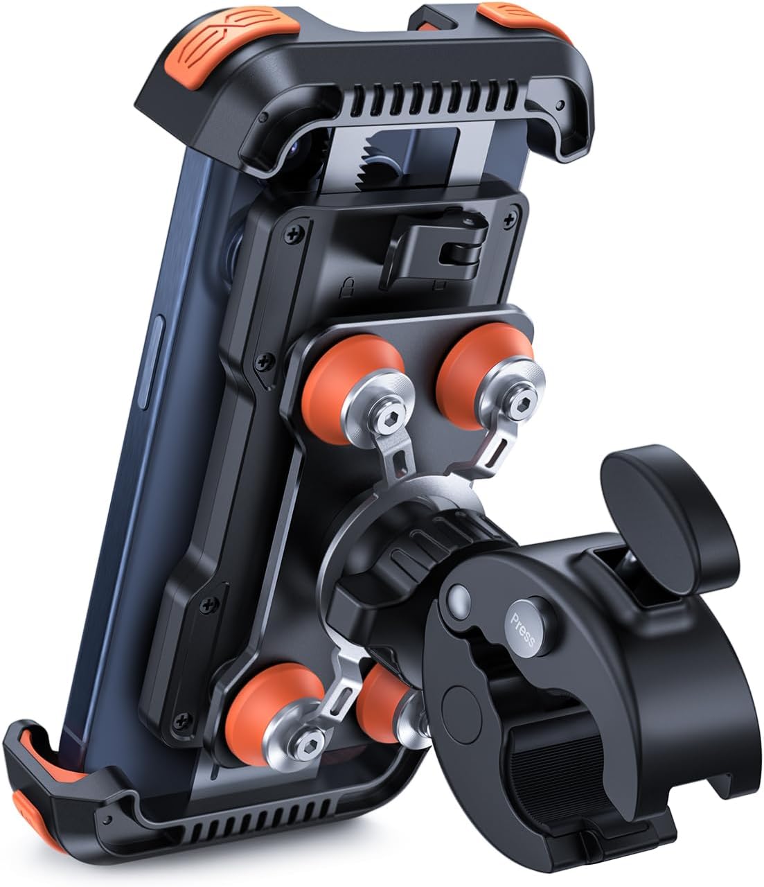Motorrad Handyhalterung mit Vibrationsdaempfer 360° Lenkerhalter