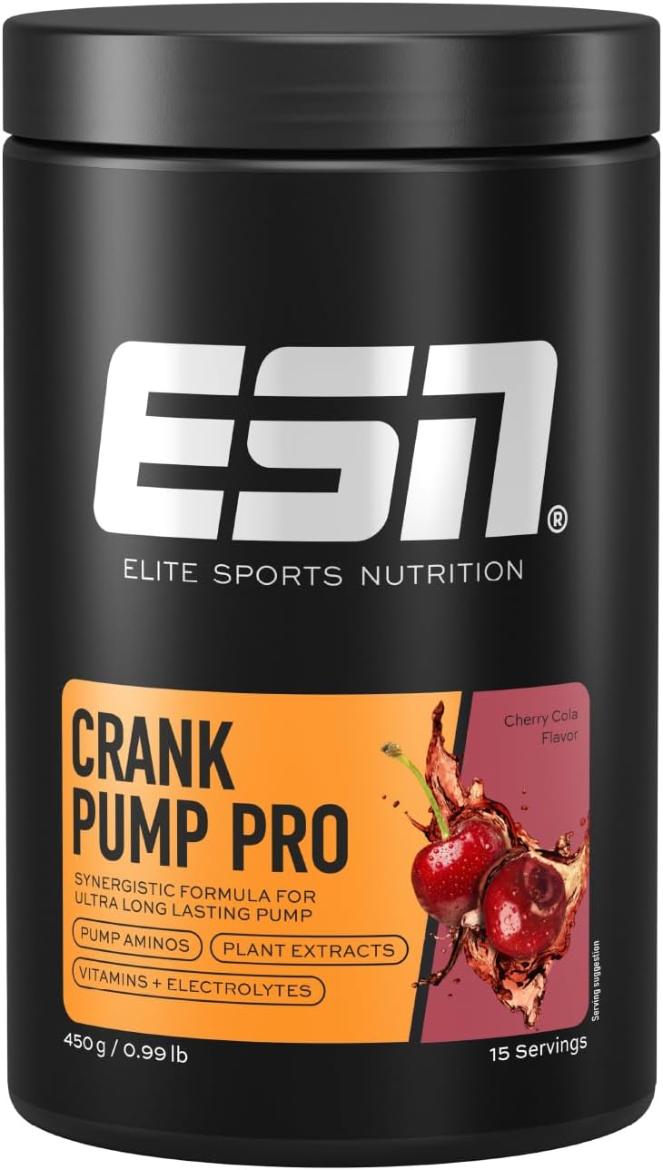 ESN Crank Pump Pro Pre Workout Booster Cherry Cola verschiedene Sorten