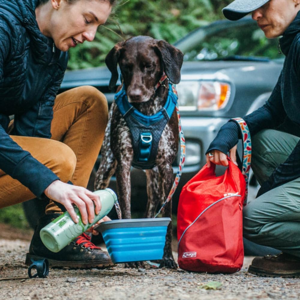 Kurgo Kibble Carrier Futterbeutel fuer Hunde Camping Kuestenblau