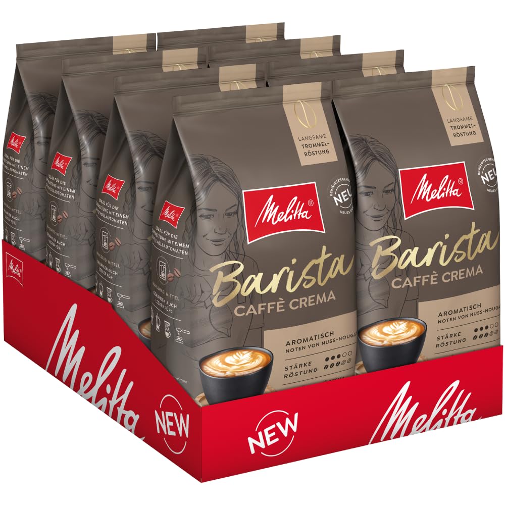 Melitta Barista Classic Crema Kaffeebohnen mittlere Roestung Staerke 3
