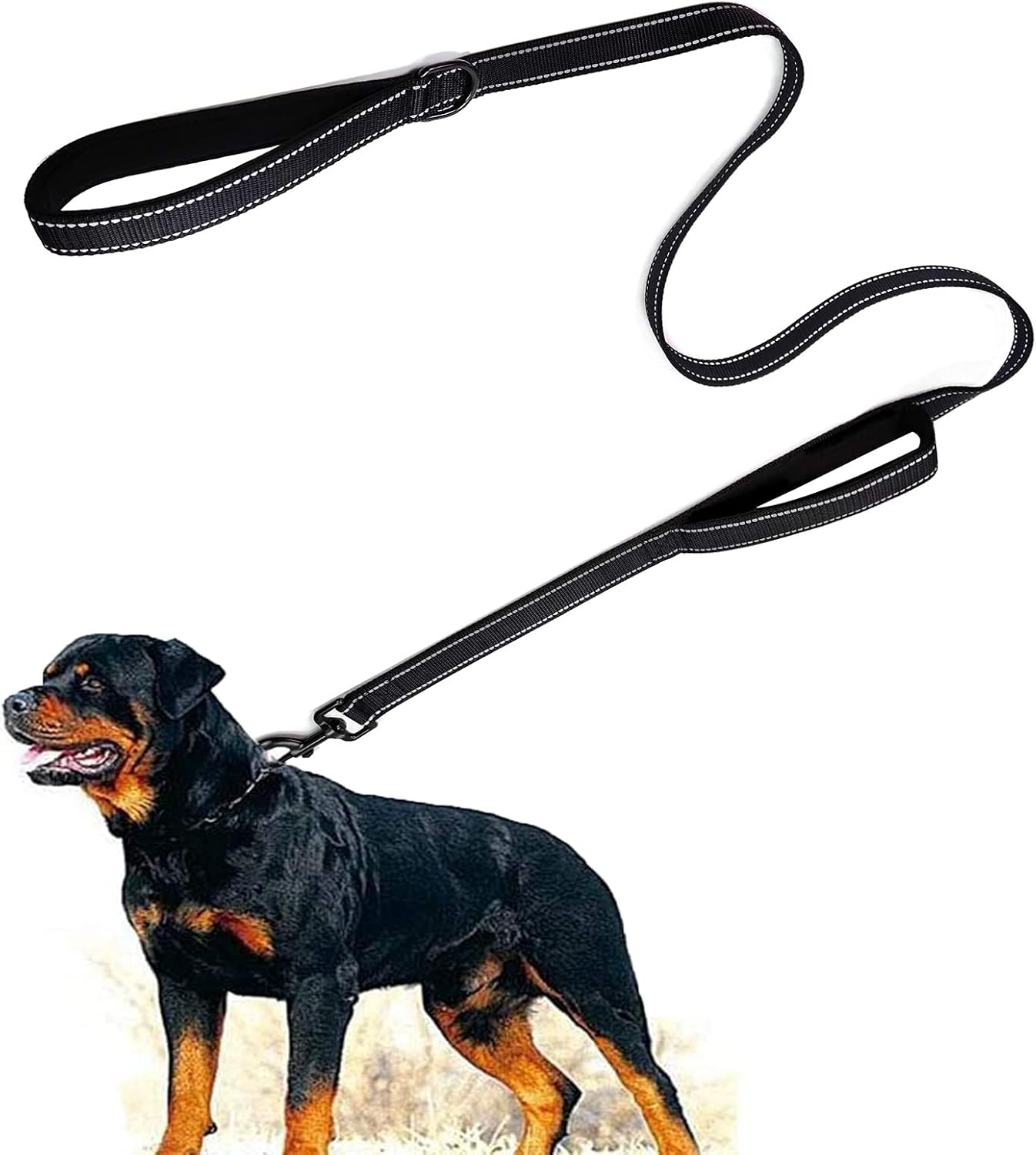 Reflektierende Hundeleine mit gepolsterter Handschlaufe 1,5m-1,8m