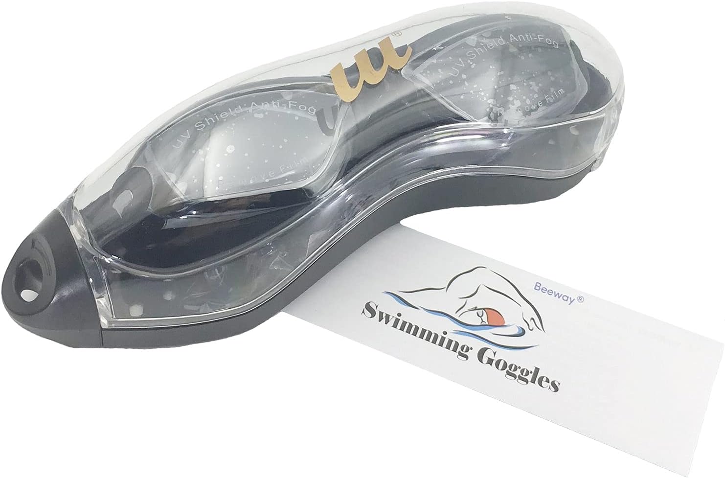 BEEWAY Schwimmbrille verstellbar Anti-Beschlag UV-Schutz Erwachsene Kinder 8