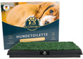 PETSWORLD Hundetoilette Kunstrasen mit Auffangschale für Innen und Außen