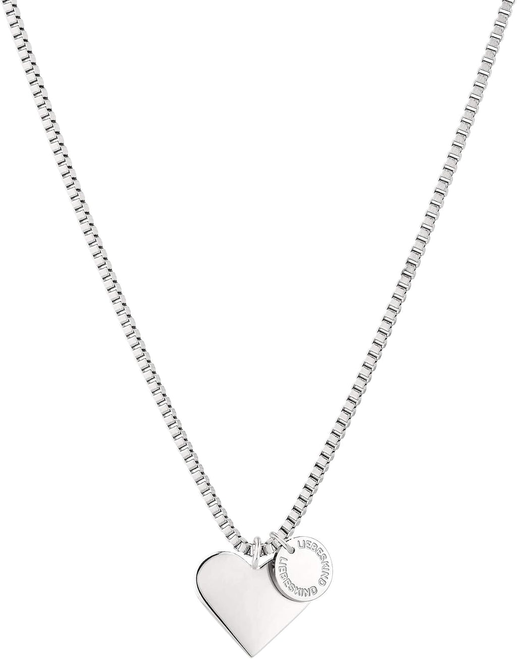 Liebeskind Berlin Schmuck Set Damen Edelstahl Kette Armband Ohrringe Herzanhaenge