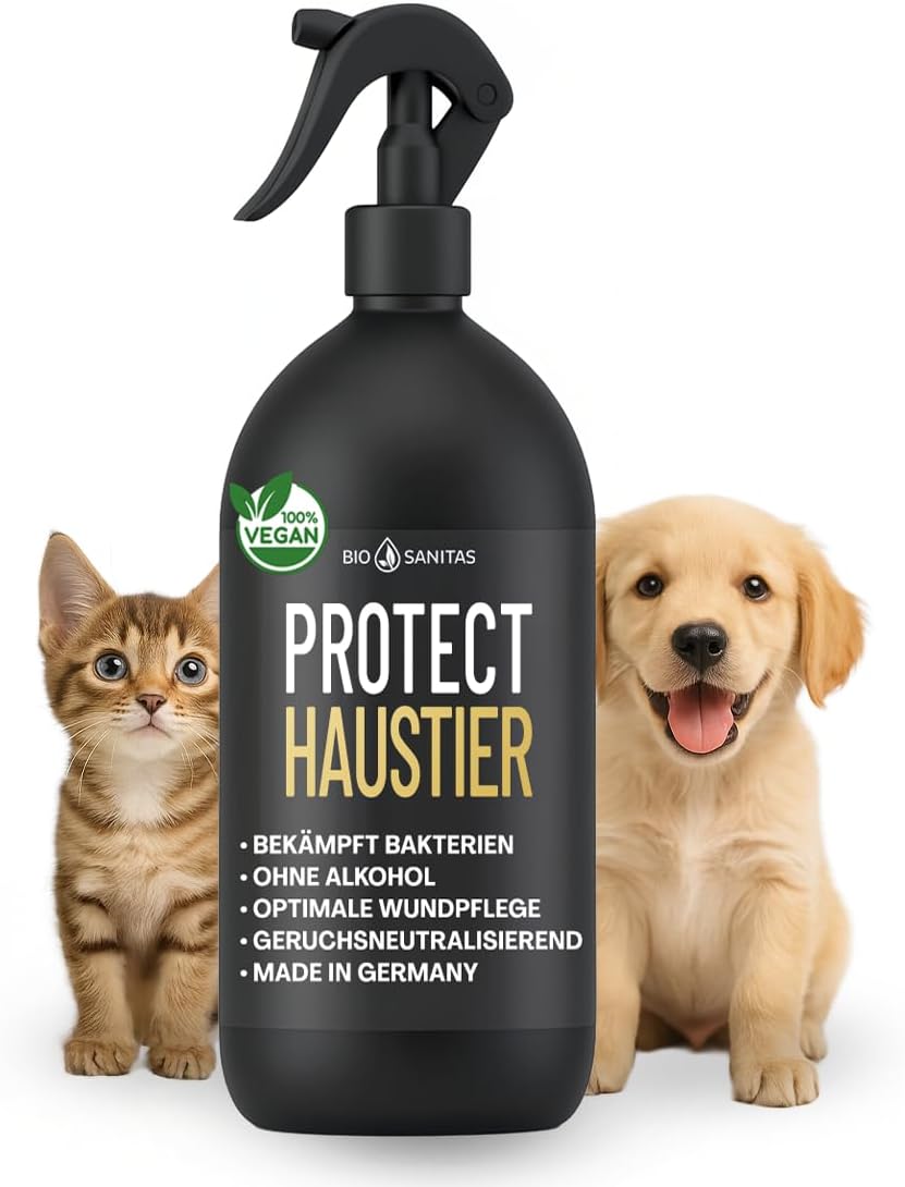 PROTECT Haustier Desinfektionsspray 500 ml alkoholfrei für Hunde und Katzen