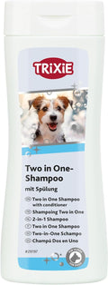 Trixie 2‑in‑1 Shampoo mit Spuelung 250 ml D‑Panthenol Jojobaoel fuer Fell