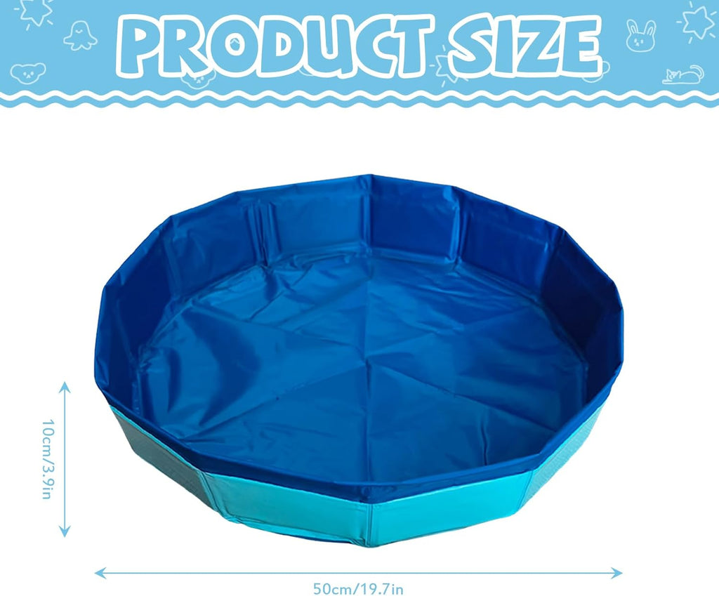 faltbarer Katzenpool 30×10 cm Mini Schwimmbecken mit Spielzeugfischen