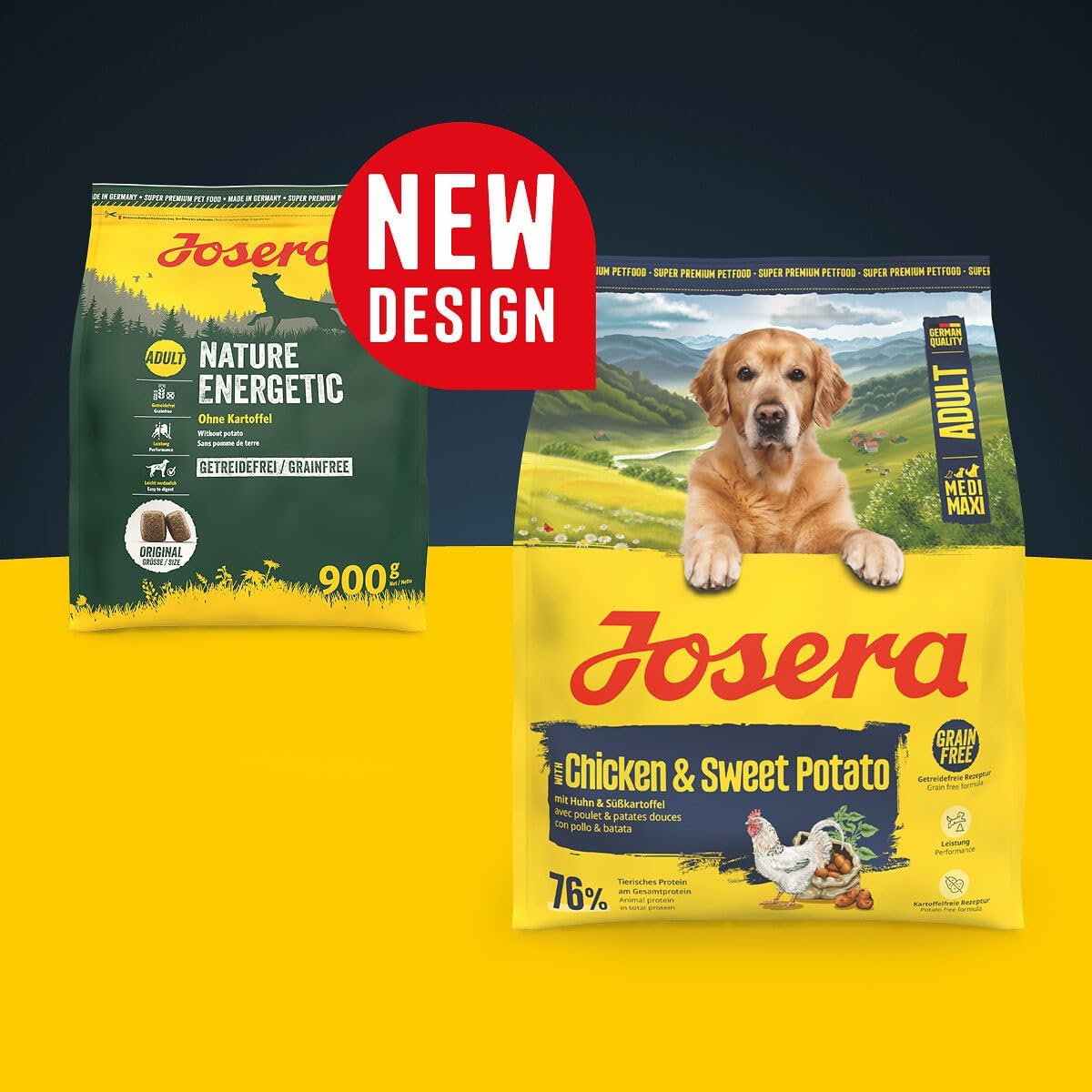 Josera Adult Huhn & Suesskartoffel Trockenfutter fuer Hunde