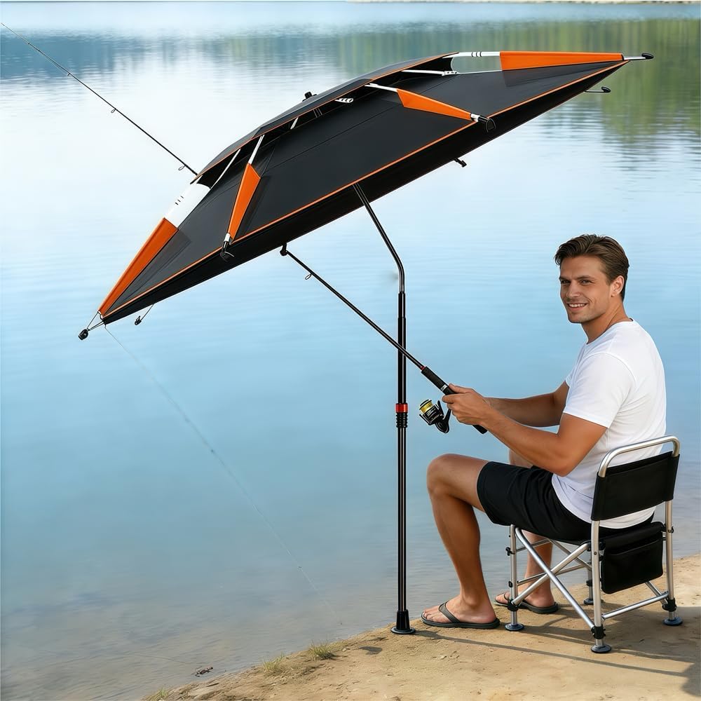 Strandschirm 160 cm Ø mit 360° Schwenk, winddicht, UV50, Tragetasche