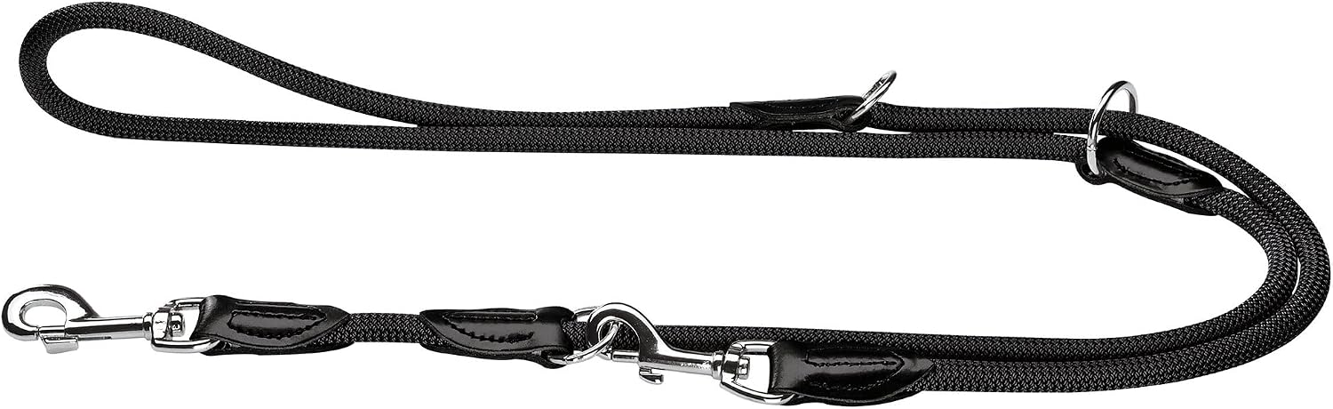 HUNTER Freestyle verstellbare Hundefuehrleine Polyamid 1,0 cm x 200 cm schwarz