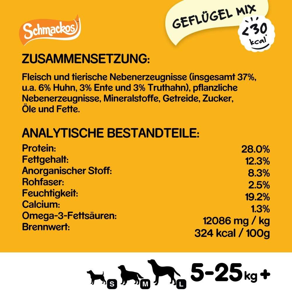 Pedigree Schmackos Multi Mix Hundesnacks Rind Lamm Geflügel, verschiedene Sorten