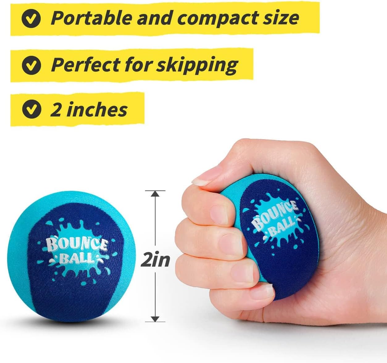 KmmiFF Wasser Sprungball 2er Set Bounce Balls Pool Strand See Wasserspiel Kinder