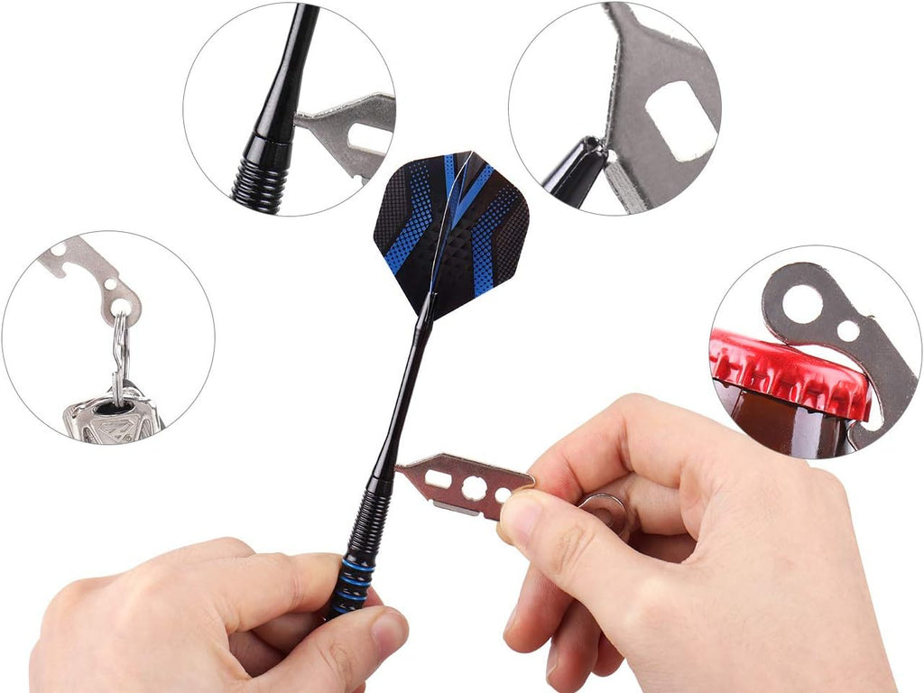 Grebarley Steeldarts Profi Dartpfeile mit Metallspitze 12 Stueck Set