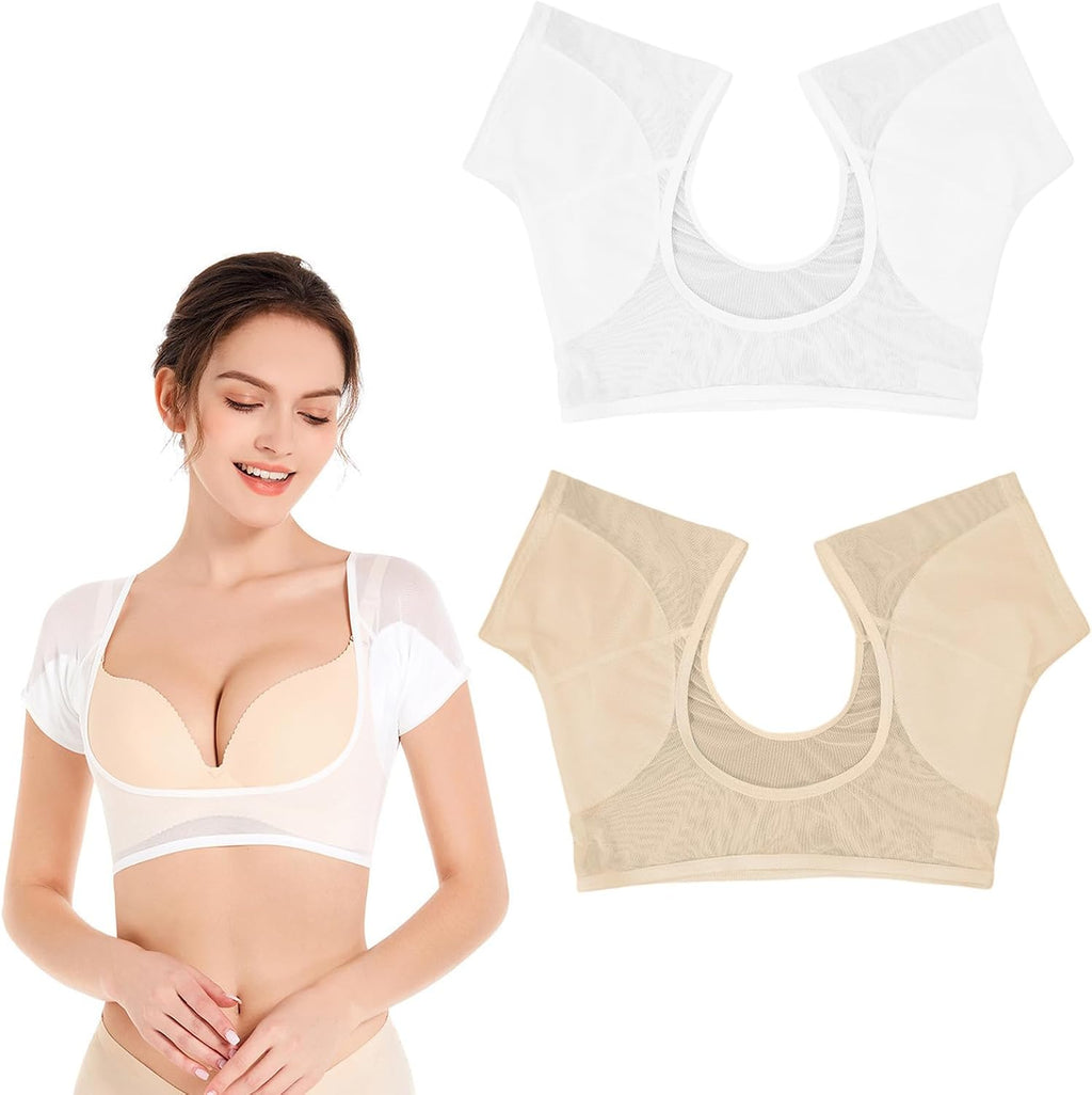 2er Pack Achselpads Damen wiederverwendbar aus Bio-Baumwolle, saugfaehig