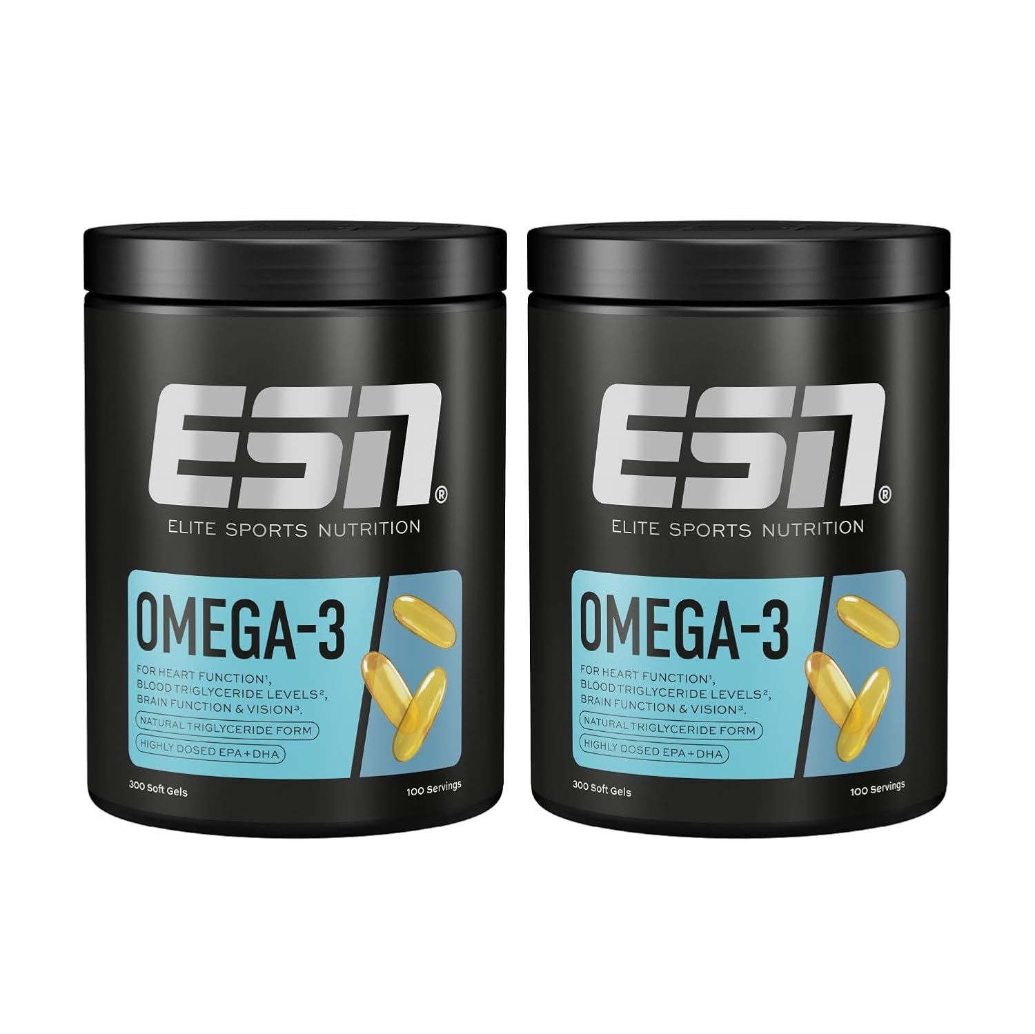 ESN Omega-3 Fischoel 60 - 300 Kapseln 1200 mg EPA 900 mg DHA Tagesdosis