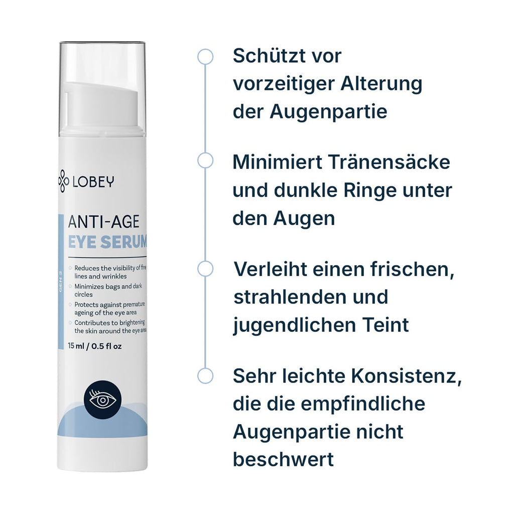 LOBEY Hyaluron Augencreme Anti-Falten gegen Augenringe Pflege