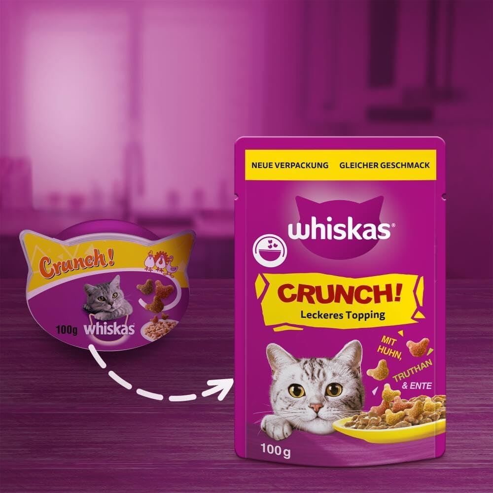Whiskas Katzen Snacks Becher mit Vitamin E 6 x