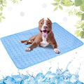 Selbstkuehlende Hundematte 40x50 cm Blau Waschbar Kuehlkissen fuer Hunde