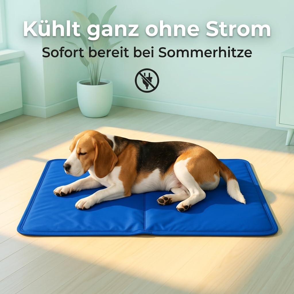 MIJOMA Kuehlmatte fuer Hunde und Katzen 45 cm Wassertropfen, 40cm-65cm