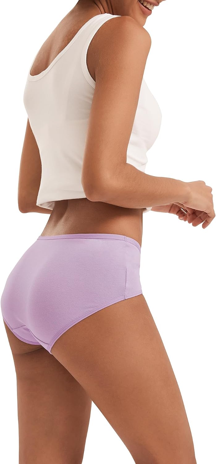 INNERSY Damen Hipster Baumwolle Unterhosen 6er Pack atmungsaktiv XS-3XL