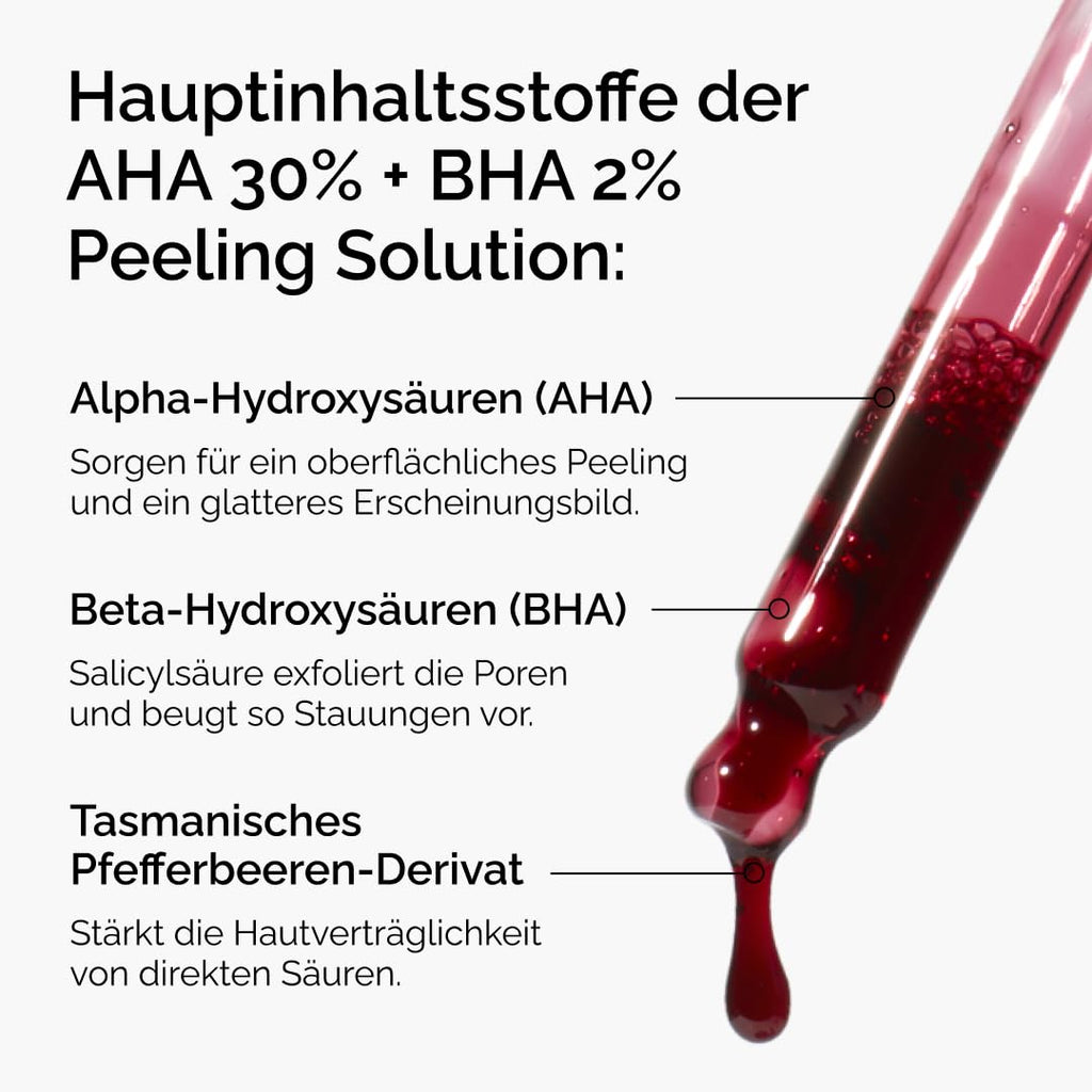 The Ordinary AHA 30% + BHA 2% Peeling 30 ml, Gesichtspflege fuer strahlende Haut