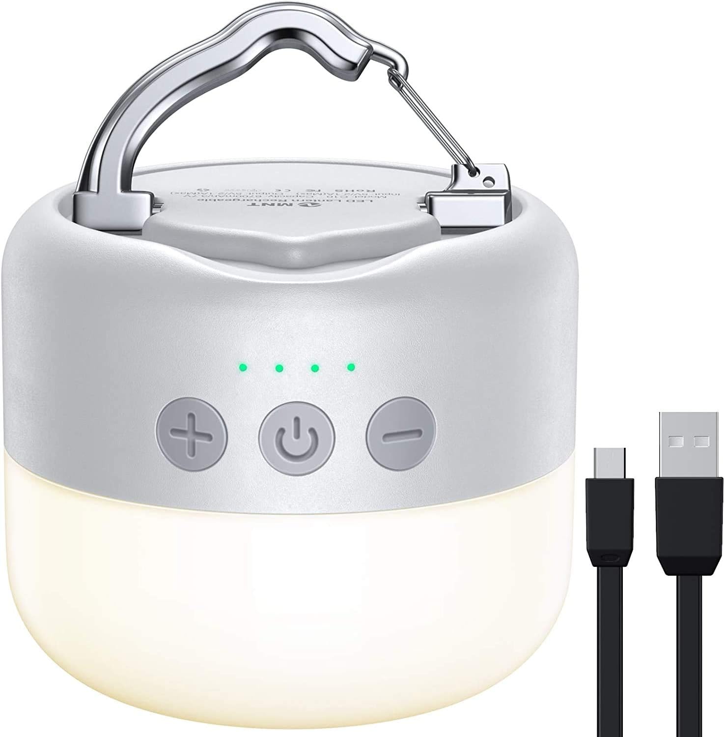 Campinglampe LED USB 5200 mAh stufenlos dimmbar 4 Helligkeitsstufen Magnet