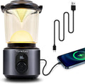 Yonktoo Campinglampe USB‑C 10400 mAh LED mit rotem Licht, LCD, IPX5