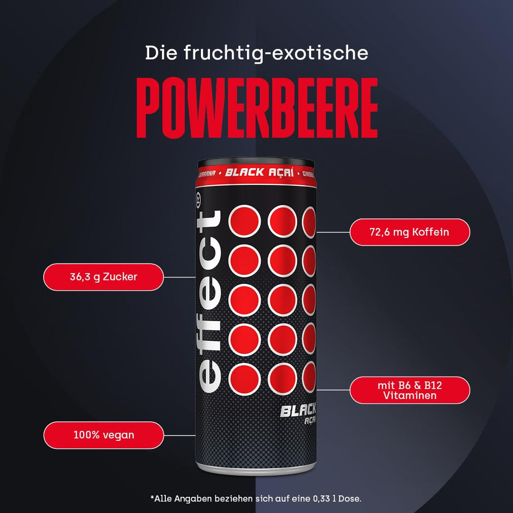 effect Black Acai Energy Drink 24 x Dose koffeinhaltig